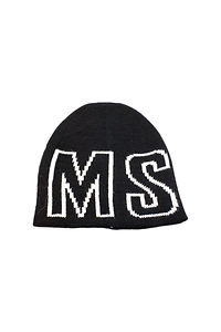 Msgm Kids Logo Intarsia Knitted Beanie