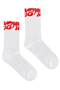 Msgm Kids Logo Crew Socks