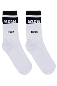 Msgm Kids Logo Knitted Socks