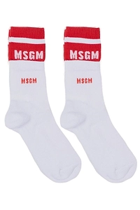 Msgm Kids Logo Knitted Socks
