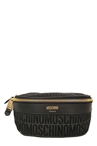 Moschino Logo Jacquard Zipped Belt Bag
