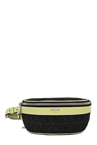 Moschino Logo Jacquard Zipped Belt Bag