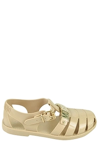 Moschino Logo Jelly Flat Sandals