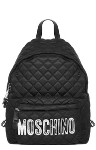 Moschino Quilted Logo Lettering Backpack