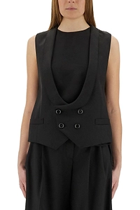 Moschino Scoop-Neck Double-Breasted Waistcoat
