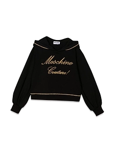 Moschino Kids Logo Embroidered Hoodie