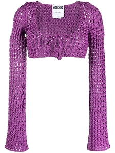 Moschino Tied Cropped Cardigan