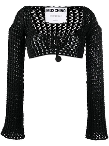 Moschino Tied Cropped Cardigan