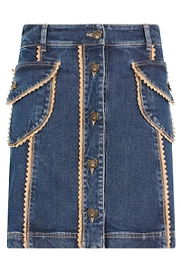 Moschino Trim Detail Denim Skirt