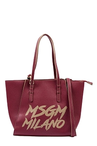 Logo Printed Top Handle Tote Bag