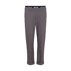 Msgm Kids Logo Waistband Pleated Pants