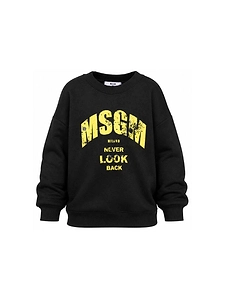 Msgm Kids Long Sleeved Crewneck Sweatshirt