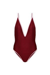 Moschino V-Neck One-Piece Swimsuit