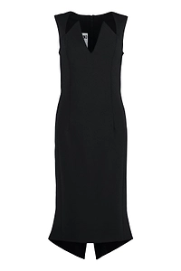 Moschino V-Neck Sleeveless Midi Dress