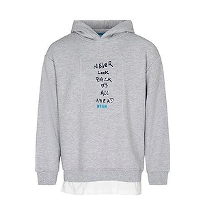 Msgm Kids Long-Sleeved Layered Hoodie
