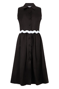 Moschino Wavy Waist Sleeveless Dress