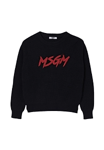 Msgm Kids Long Sleeved Sweatshirt