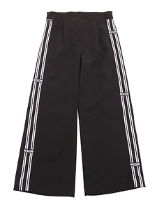Msgm Kids Mid-Rise Logo-Tape Trousers