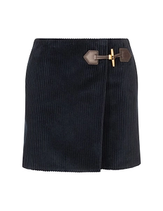 Moschino Wrap Corduroy Mini Skirt