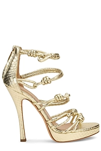 Moschino Woven Strap Heeled Sandals