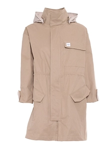Panelled Hooded Parka Coat