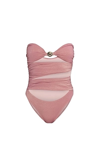 Moschino Cut-Out Bandeau Swimsuit