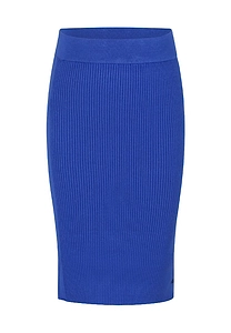 Ribbed-Knit Midi Skirt