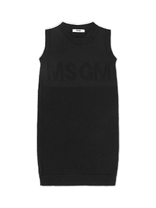 Msgm Kids Round-Neck Sleeveless Knitted Dress