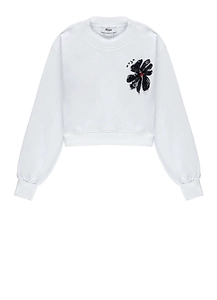 Msgm Kids Sequined Logo Sweatshirt