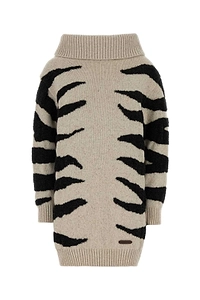 Moschino Zebra Pattern Knitted Dress