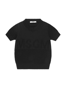 Msgm Kids Short-Sleeved Knitted Top