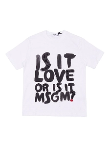 Msgm Kids Solgan Printed Crewneck T-Shirt