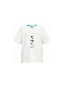 Msgm Kids Slogan Printed Crewneck T-Shirt