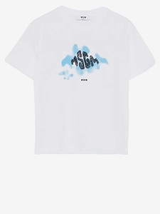 Msgm Kids Spray Logo T-Shirt