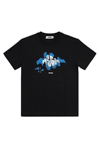 Msgm Kids Spray Logo T-Shirt