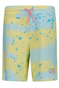 Msgm Kids Spray-Paint Effect Drawstring Shorts