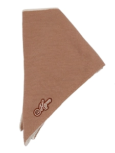 Msgm Kids Triangular Logo Embroidered Scarf
