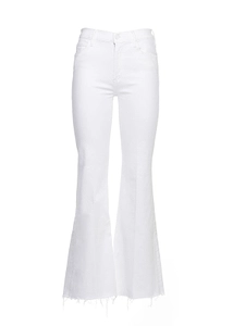 Mother Frayed Hem Flared Jeans