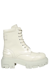 Msgm Lace-Up Platform Ankle Boots
