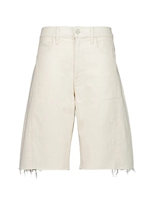 Mother Knee-Length Denim Frayed Shorts