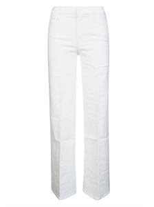 Mother Logo Patch Wide Leg Jeans