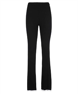 Msgm Logo Intarsia High-Waisted Trousers