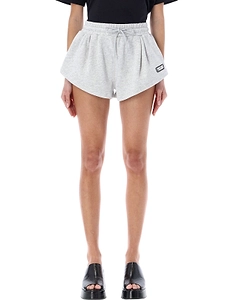 Msgm Logo Patch Drawstring Sweatshorts