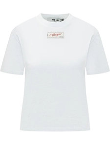 Msgm Logo Patch T-Shirt