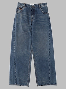 Msgm Logo Patch Wide-Leg Jeans