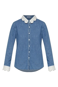 The Frilly Foxy Boxy Denim Shirt