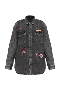 The Exes And Ohs Embroidered Denim Shirt