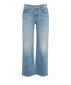 Mother The Mid Rise Rambler Zip Ankle Fray Jeans