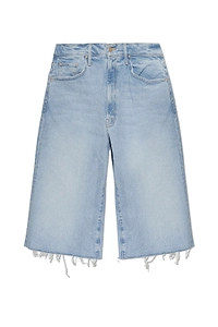 Mother The Whole Lot Frayed Denim Shorts
