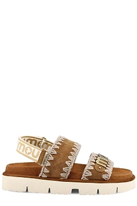 Mou Bio Logo Plaque Open Toe Sandals